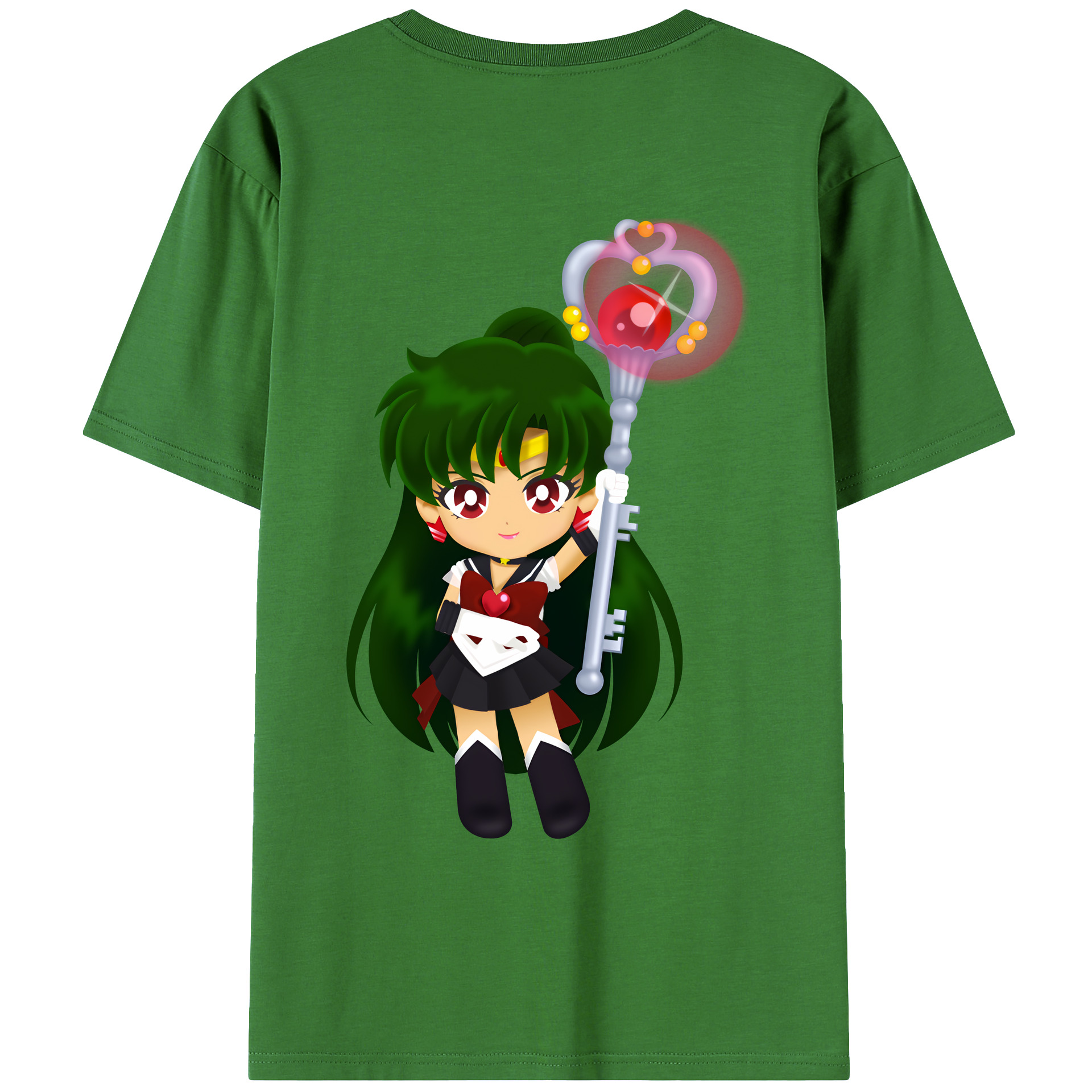 （画像用） 美少女戦士セーラームーン 冥王せつな Sailor Moon Meiou Setsuna レディース半袖Tシャツ(バックプリント)